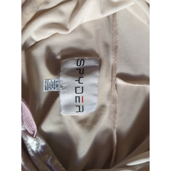 Spyder Pajamas Loungewear Ivory Velour Shiny L Women’s Comfy - Picture 9 of 9